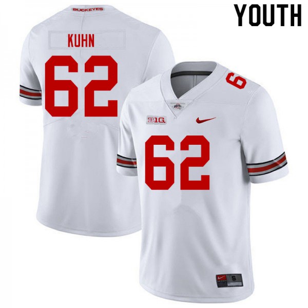 Ohio State Buckeyes #62 Chris Kuhn Youth Official Jersey White OSU6485